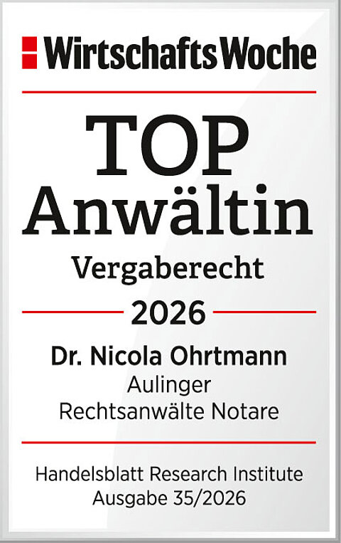 WiWo TOPAnwaeltin Vergaberecht 2026 Dr. Nicola Ohrtmann