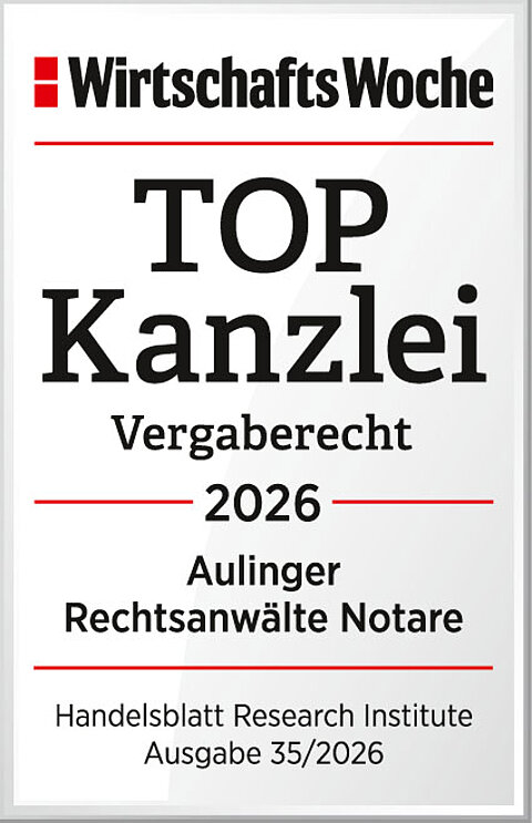 WiWo TOPKanzlei Vergaberecht 2026 Aulinger Rechtsanwälte Notare